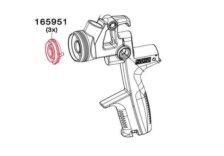 Anel de Distribuição de Ar 165951 Para Jet 4000 B