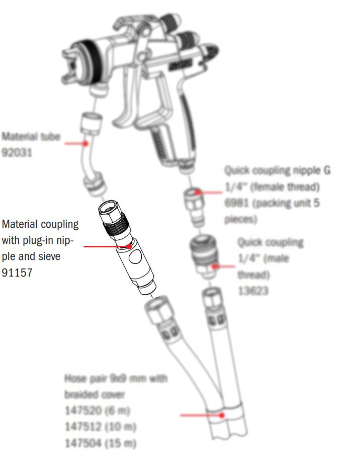 Acoplamento de Material com Niplo Plug-In + Filtro 91157