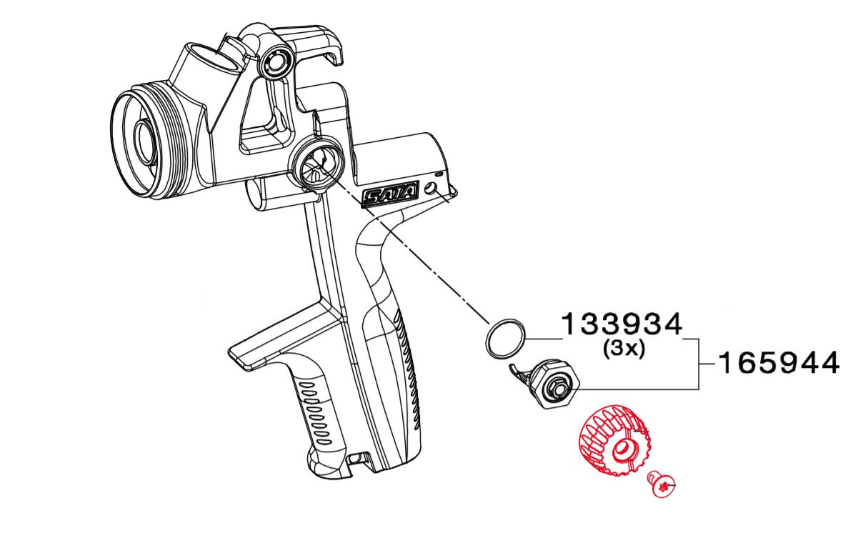 Eixo Para Controle de Spray Redondo/Plano >Quarter Turn< 165944